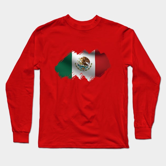 Mexican Flag Long Sleeve T-Shirt by Teemperor